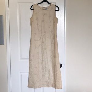 Garnet Hill Yellow Linen Sleeveless Dress, SZ 10